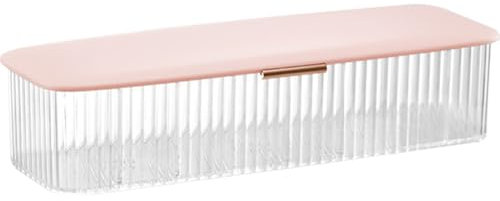 Veesper Clear Plastic Box, 8-Compartment Small Parts Organizer, with Lid, Minimalist Dustproof Daily Contact Lens Organizer for Daily Lens, Cable, Cosmetic, Beads, Style 2