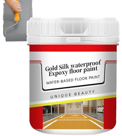 Epoxy-golvfärg – konstharts epoxy golvfärg vattenbaserad | halkfri inomhus- och utomhusbruk. Blockerar luft och vatten. Golvtätning Epoxifärg ? Betongfärg för husvägar