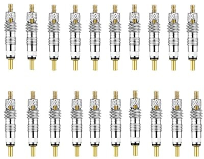 Riseuvo 20pcs Presta Valve Core - Durable Replacement for Road & MTB Tires - Leak-Proof Tubeless Stem Cores - Universal Cycling Maintenance Kit