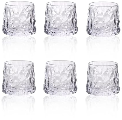 Longing Home Bicchieri rotanti, 6 pezzi, 150 ml, base emisferica, per bere bourbon, scotch, cocktail, cognac, rum