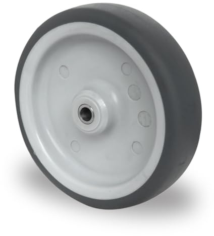 Einbaurad 100 mm Thermoplastisches Gummi Apparaterolle Edelstahl