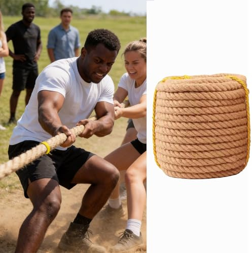Kraftigt juterep – 90 cm tjockt vridet manila-rep för hantverk, dragkraftsdrag, hängmatta, gungsäng, räcke och heminredning