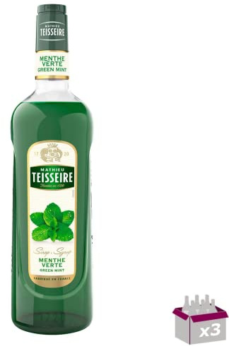 Lot de 3 - TEISSEIRE - Sirop Menthe Verte - 1L