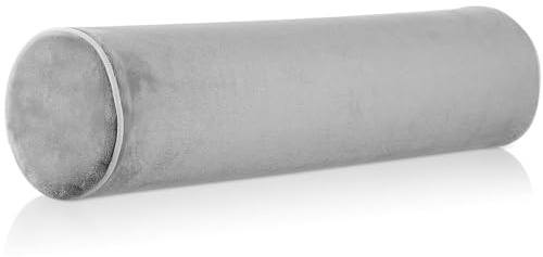 Veemoon Cylinder Neck Roll Body Memory Foam Pillow Long Round Cervical Support Bolster Soft Sleeping Tube Bolster Cushion Yoga Support Waist Roll Cushion for Bed, Sofa, Yoga (17.7 * 4.3 Inch)