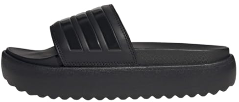 adidas Damen Adilette Platform Slides RUTSCHEN, Core Black/Core Black/Core Black, 43 EU