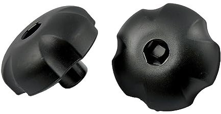 Peruzzo Deluxe Plastic Knobs, Black, 8mm (Pack of 2)