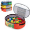 Rexmica 4 Stück Aufbewahrungstasche für Spielzeug, Aufbewahrung Sack für Lego Spielzeug, Puzzle, Holzbausteine, Magnetische Bausteine Tragetasche, Reisetasche für Verschiedener Kleiner Bausteine, Oval
