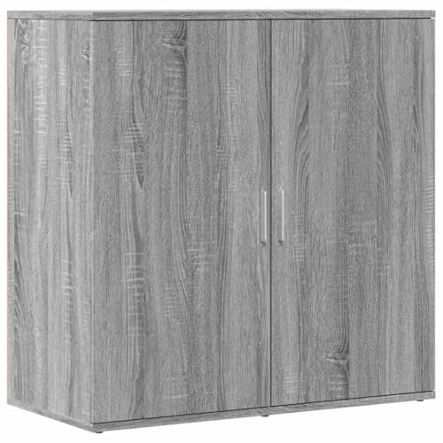 vidaXL Aparador, Alacena Alta con Almacenamiento, Armario Auxiliar de Buffet, Mueble para Salón Cocina Pasillo, Madera de Ingeniería Gris Sonoma