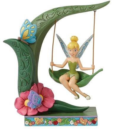 Disney Traditions Tink Spring Swing - Figura Decorativa, Altura 22 cm