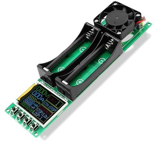 Batterikapacitetstestare DC 5 V batteri-invändig motståndstestare modul kapacitet spänning ström effekt med typ C LCD-display för litiumbatteri dubbelkanal