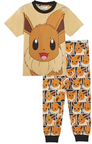 Pokemon Kids Teens Pyjamas Boys Girls Short Sleeved T-Shirt with Full Length Bottoms Pjs
