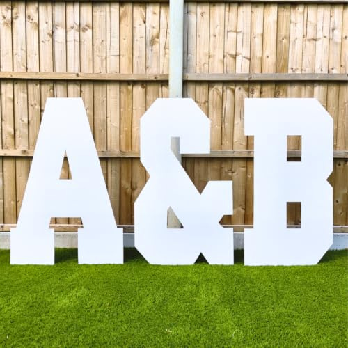 4ft Giant Cardboard Letters Numbers - DIY Party Decoration Wedding Birthday Backdrop - Recyclable Double Fluted - UK Made - Easy Assembly (E)