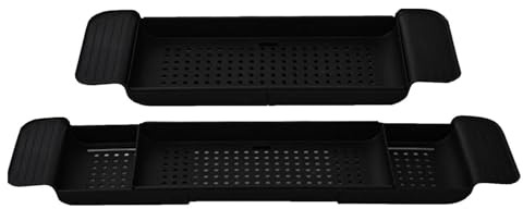 Qkbuza Bandejas para Bañera - Estante Ajustable para El Baño | Repisa para La Bañera - para Baño SPA Ducha Remojo Vino Libro Jabón Teléfono Entretenimiento