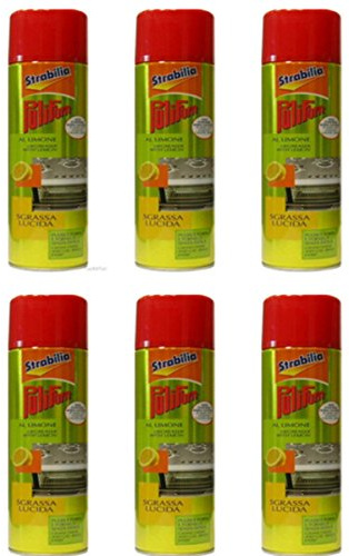 6 x strabilia puliforn poleringsavfettningsspray för ugnar spisar och kök