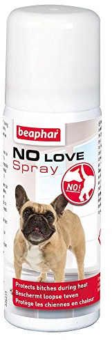 Beaphar – No Love, Spray éducateur – Protège Les Femelles en Chaleur – Éloigne Les Males – Neutralise Les odeurs des chiennes en Chaleur – Aucune Influence sur Cycle Hormonal de la Chienne – 50 ML
