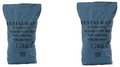 2 x 12kg Premium Grade Restaurant Lumpwood Charcoal- Ideal for catering use or for larger barbecues + 6 FREE MYSTERY BOOKS!