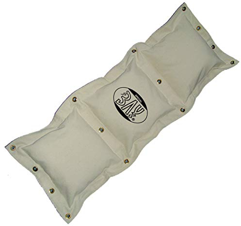 BAY® 3-Kammern WAND-Schlagpolster  FERTIG GEFÜLLT WEISS NATUR  Schlagkissen, Sandsack, Boxsack, 115 cm, Wandsandsack, Makiwara, Wandschlagpolster, Wandschlagkissen, Wandmakiwara Wandboxkissen Wandboxpolster Boxpolster Wand Boxkissen Mauer