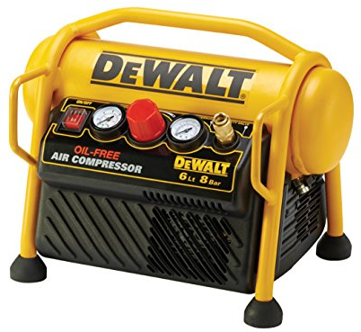DeWALT DPC6MRC-QS Compresor de 6 L sin Aceite y Portátil de 1.100 W con Presión de 8 Bar
