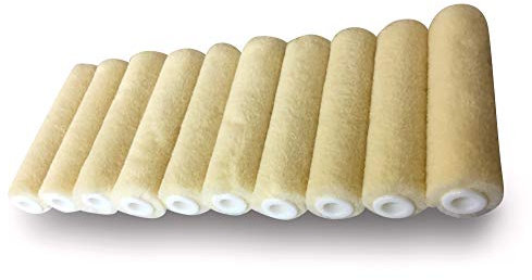 Pack 30 manchons mini rouleaux pattes de lapin laqueur | Velours 100 mm | Peinture plinthes radiateurs surfaces plates coques bateaux | Kibros 4KIT428x3