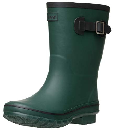 Jileon Half Height Wellies for Women -Wide in Foot (EEE) and Ankle- Easy to Slip on and Off - Green 6