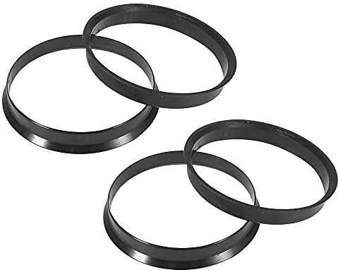 X AUTOHAUX Lot de 4 bagues d'alésage de Roue en Plastique 63,4 mm à 65,1 mm