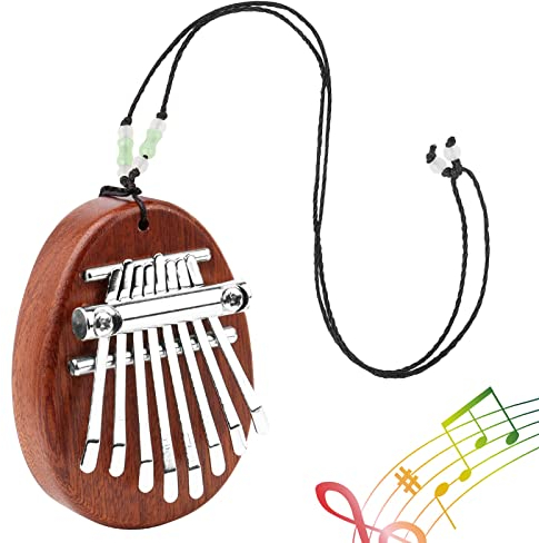 Kalimba 8 Schlüssel Daumenklavier, Kalimba Thumb Piano, Kalimba Finger Klavier, Mini-Kalimba mit 8 Tasten, für Kinder, Anfänger, Klein, Oval