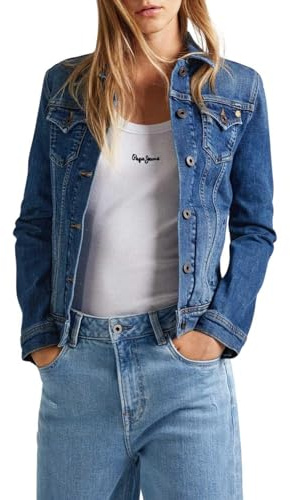 Pepe Jeans Thrift, Giacca Donna, Blu (Denim-ht7), S