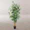 LOLAhome Planta Artificial Bambú para Interior y Exterior | De 150 cm | Protección UV Solar, contrapeso de Cemento | Realista y Elegante | para Interior, balcón, terraza | Plantas Exterior