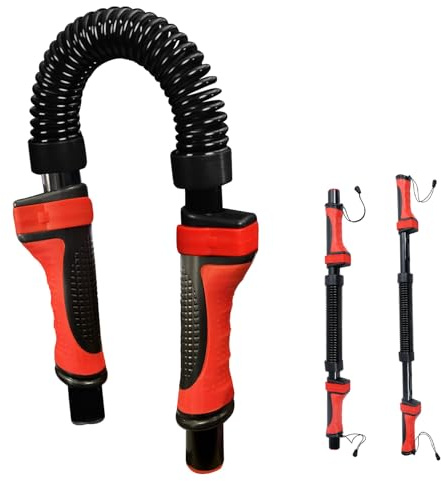 Adjustable Power Twist Bar - Upper Body Expander Equipment for Arm Chest, Spring Shoulder Forearm Bicep Strength Exercise Workout Training 66-110lb