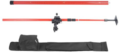 Adjustable, Rotatable Aluminum Alloy Level Telescoping Pole, Specialized for Contractors, Engineers, and Surveyors, Extends Up to 157in with Twist Lock Extension