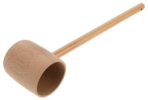 Yardwe Langer Bambus Wasserschöpfer Mit Langlebigem Griff Multifunktionaler Schöpflöffel Für Küche Camping Waschen Und Bad Rustikales Vintage-design Praktisch Und Bequem Für Alltag Und