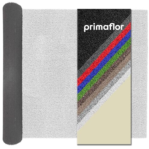 Primaflor Kunstrasen Color Wave B1 | Weiß | 200x50 cm – schwer entflammbarer künstlicher Rasen 8mm | UV-beständig & wasserdurchlässig | Event & Messe-Teppich | 8mm Höhe