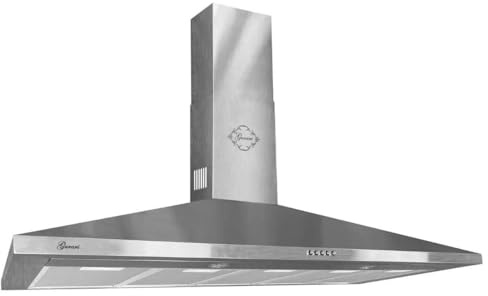 GURARI Campana de pared GCH C 147 IS 120 N campana extractora 120 cm 1000 m³/h acero inoxidable