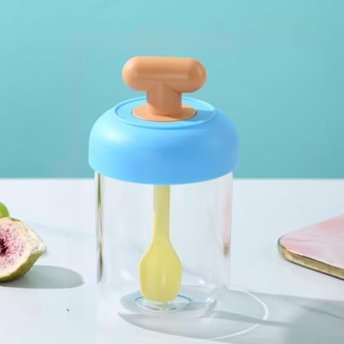 Behållare för övernattning med havregrynsbehållare med dubbeltätat lock och sked, designad för mjölk, spannmål, havregryn, yoghurt och sallader, tillverkade av material (orange)