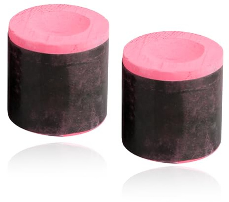 Hopzab 2PCS Professional Billiard Cue Chalk, Long-Lasting Friction Enhancer for Snooker Tables, Portable Red Oiliness Formula, for Enhanced Control