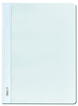 Original Falken Plastik-Schnellhefter. Aus PP-Folie für DIN A4 kaufmännische Heftung weiß Hefter ideal für Büro und Schule