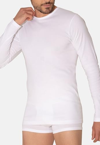 Eminence - T-Shirt Col Rond pour Homme - Côte Fine 100% Coton Peigné - sans Couture Côté - Tissu Français - Fait en Europe - Label Oeko-TEX® Standard 100