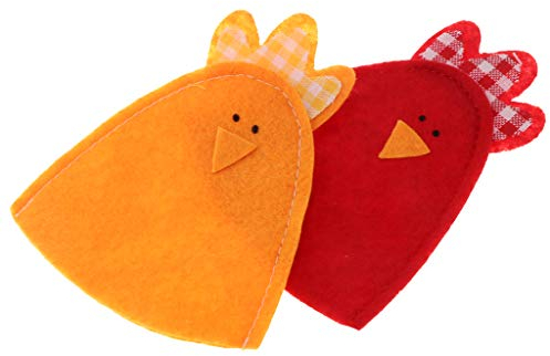 Sharplace 2pcs Ostern Eierwärmer, Dekorativer Niedlicher Eierwärmer für Frühstückseier, Rot +