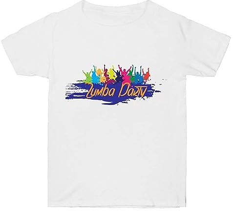 DOBOKS Dames Zumba T-Shirt Graphique Impression Manches Courtes Col Rond Roll Sleeve Casual Top pour Dance Fitness Training