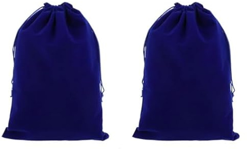 Lot de 2 sacs de rangement en tissu anti-ternissement pour bijoux, couverts, argenterie, 30 x 19,8 cm