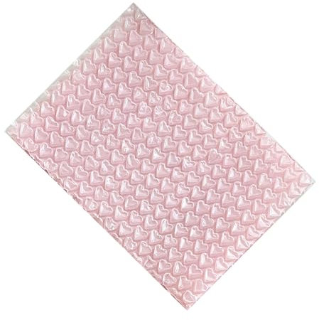 Sacchetti di imballaggio Borse a bolle d'aria, rosa a forma di cuore sacchetti a bolle protettivi PE ispessenti antiurto per imballare consegne Express (50)