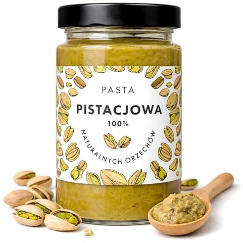 Pistagepasta 100% av Rena Pistagenötter – Naturlig Pistagepuré utan Tillsatt Socker, utan Palmolja & Tillsatser – Krämig Pistagekräm för Desserter – 250 g