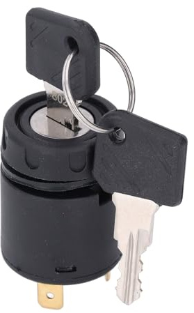 ZLXCAOB Interruptor de encendido de arranque, interruptor de encendido de llave universal de acero inoxidable para tractor, carretilla elevadora, vehículo de construcción