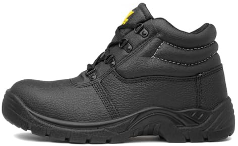 EarthWorks Safety - EarthWorks Scraper Mens Black Safety Boot - Size 10 UK - Black
