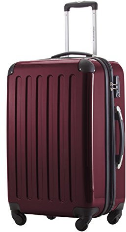 HAUPTSTADTKOFFER Alex Maleta Rígida Expandible 65 cm (74 L) con Cerradura TSA, Trolley de Viaje Robusto con 4 Ruedas Dobles, borgoña