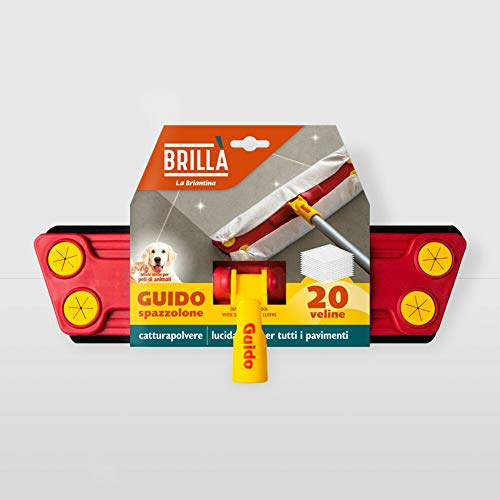 La Briantina SPAZZOLONE Guido Set+20 Panni PROFUMATI EAN: 8000061014536, Resina, Rosso, 40 cm