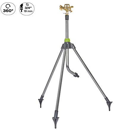 VITO - Arroseur de Jardin Rotatif sur trépied Alu Portée Max 14 m Raccord Rapide