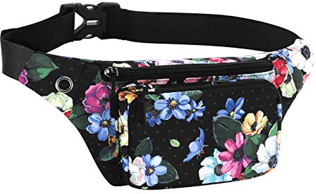 HAWEE Banane Sport de Taille Voyage Ceinture de Course Unisexe Léger Multicolore avec Réglable et Prise Casque pour Homme Femme Sport Randonnée Jogging Vélo
