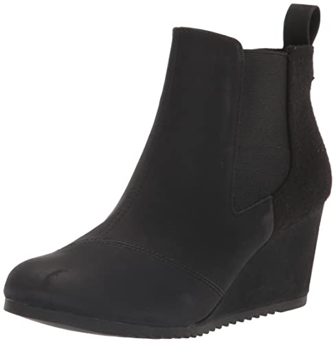 TOMS Women's Bailey Ankle Boot, Black Synthetic Nubuck, 5.5 UK