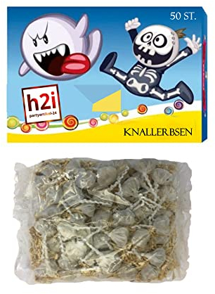 h2i Knallerbsen | 10.000 St. | Knallteufel Trickknaller Pop Snaper | der perfekte Scherzartikel für Silvester Halloween Geburtstag & Partys – Spaß garantiert | Jugendfeuerwerk & Kinderfeuerwerk Kat F1